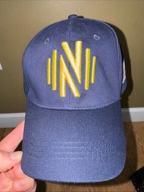 MLS NSC NASHVILLE SOCCER CLUB BLUE YELLOW ADJUSTABLE SNAPBACK CAP HAT UNISEX